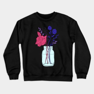 Bisexual Pride Flower Bouquet Crewneck Sweatshirt